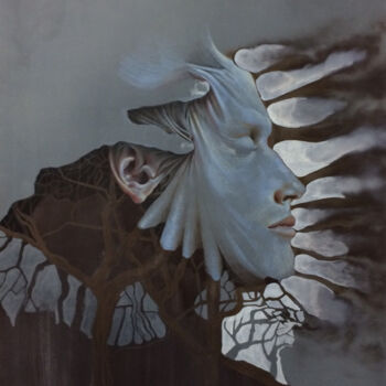 Картина под названием "Perception War 2" - Stephan B. Reisig, Подлинное произведение искусства, Карандаш