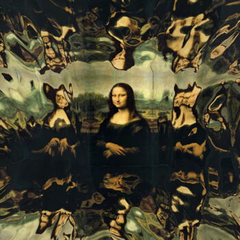 Arte digital titulada "Reflet Mona Lisa" por Stéphane Billiau, Obra de arte original, Modelado 3D