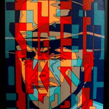 Peinture intitulée "Clint Scramble" par Stéphane Bou, Œuvre d'art originale