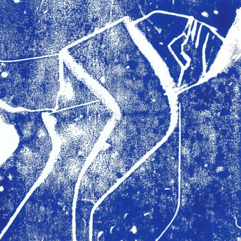 Gravures & estampes intitulée "Constel 1" par Kaviv, Œuvre d'art originale, Monotype