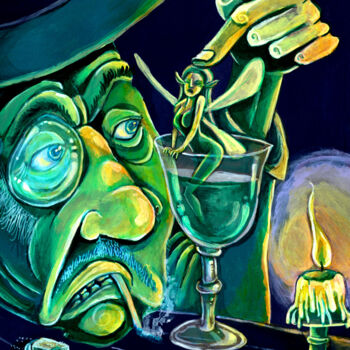 Pintura titulada "Tronche de Bar- L'A…" por Stéphane Cailleau, Obra de arte original, Acrílico