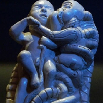 Sculpture titled "Twins" by Stéphane De Menis, Original Artwork, Clay