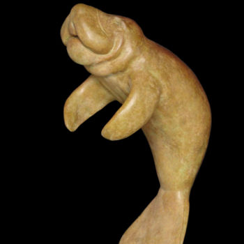 Sculpture titled "lamantin - bronze1/8" by Stéphane Goarnisson, Original Artwork, Bronze