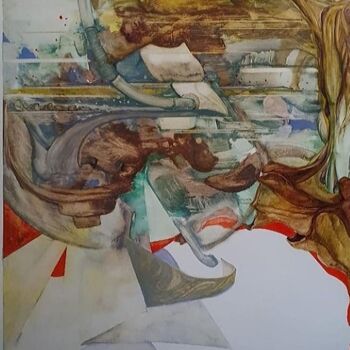 Painting titled "Conex" by Stephane Javelle, Original Artwork, Oil