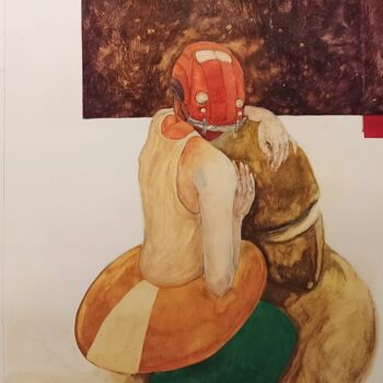 Pittura intitolato "Calin" da Stephane Javelle, Opera d'arte originale, Olio