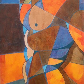 Painting titled "Torso" by Stefano, Original Artwork, Acrylic
