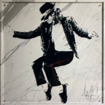 Pintura titulada "Legend’s Marble MJ…" por Stéphane Jocardes (Léla (1991)), Obra de arte original, Piedra Montado en Bastido…