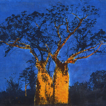 Painting titled "Baobabs Australie" by Stéphane Korb, Original Artwork, Oil