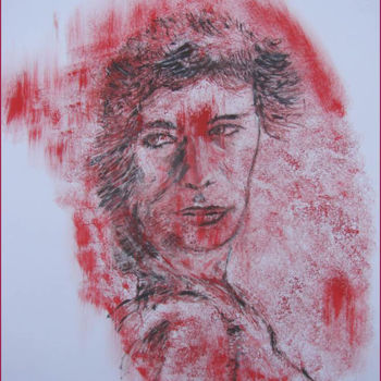 Картина под названием "La rouge" - Stéphane Le Gars (Steff), Подлинное произведение искусства, Акрил