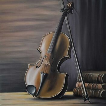 Peinture intitulée "Le Violon d'Ingres" par Stéphane Mouton, Œuvre d'art originale, Acrylique