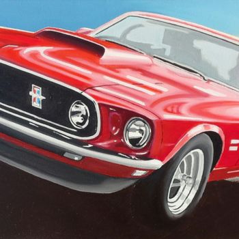 Pintura titulada "Mustang 5.jpg" por Stephane Paturel, Obra de arte original, Oleo