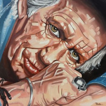 Schilderij getiteld "Keith Richards 3.jpg" door Stephane Paturel, Origineel Kunstwerk, Olie
