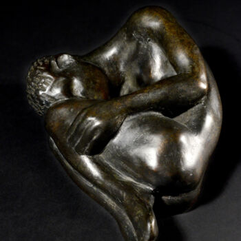 Sculpture titled "Homme endormi" by Stephane Renaud, Original Artwork, Casting