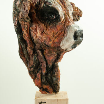 Скульптура под названием "bruno" - Stéphane Terret, Подлинное произведение искусства, Дерево