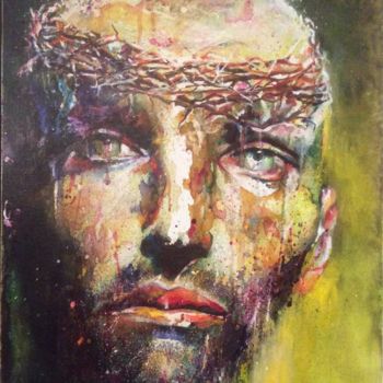 Pittura intitolato "Christ-7" da Stephane Texereau, Opera d'arte originale, Acrilico