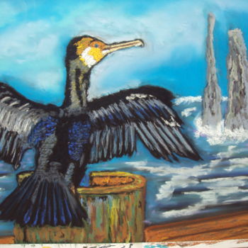 「cormoran」というタイトルの絵画 Stephane Theryによって, オリジナルのアートワーク