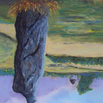 Painting titled "menhir de Jeanne be…" by Stephane Thery, Original Artwork