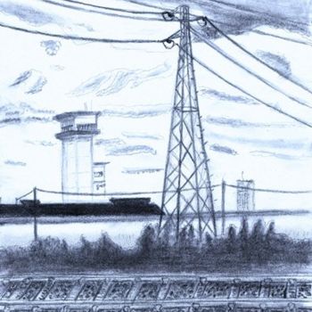 Painting titled "Montereau-industriel" by Steph, Original Artwork