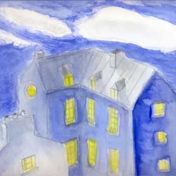 「Pasteur de nuit」というタイトルの絵画 Stephによって, オリジナルのアートワーク, オイル