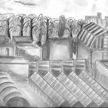 Tekening getiteld "Fontenay  sud 3" door Steph, Origineel Kunstwerk, Anders