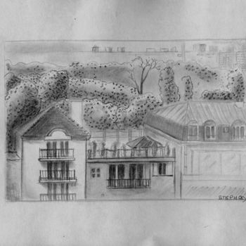 Zeichnungen mit dem Titel "Fontenay plein sud 6" von Steph, Original-Kunstwerk, Andere