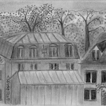 Drawing titled "Fontenay plein sud 7" by Steph, Original Artwork, Other