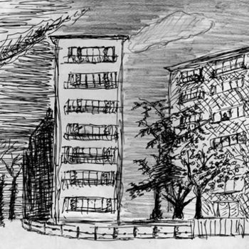 Drawing titled "Porte de Vincennes" by Steph, Original Artwork