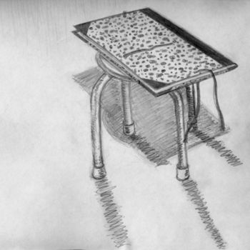 Drawing titled "tabouret" by Steph, Original Artwork