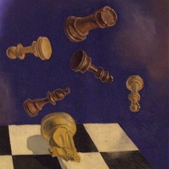 Peinture intitulée "CHESS" par Sté, Œuvre d'art originale, Huile