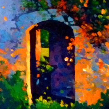 Painting titled "Porte d'entrée de l…" by Stéphane Le Lay, Original Artwork, Acrylic