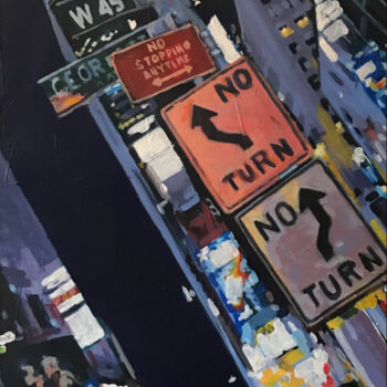 Painting titled "NO TURN" by Stéphane Petit, Original Artwork, Acrylic
