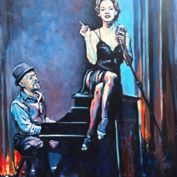 Painting titled "Music Hall" by Stéphane Petit, Original Artwork, Acrylic