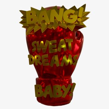 Sculpture titled "SWEAT DREAMS BABY!©" by Stéphane Renaud, Original Artwork, Resin