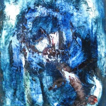 Painting titled "Petit bleu" by Stéphane Vanhove, Original Artwork