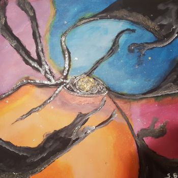 Painting titled "Celestyal" by Stéphanie Bonsignore Montaggioni, Original Artwork, Acrylic