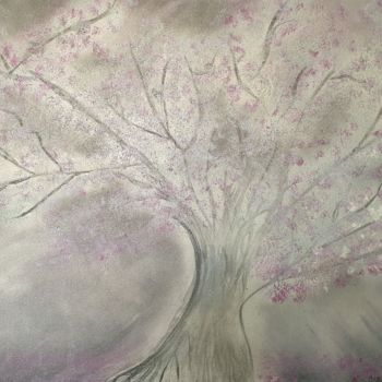 Painting titled "L'arbre des Doucell…" by Stéphanie Bonsignore Montaggioni, Original Artwork, Acrylic