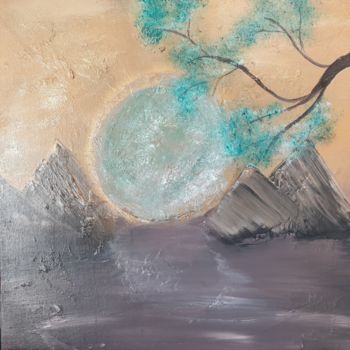 Malerei mit dem Titel "Eclat de lune" von Stéphanie Bonsignore Montaggioni, Original-Kunstwerk, Acryl