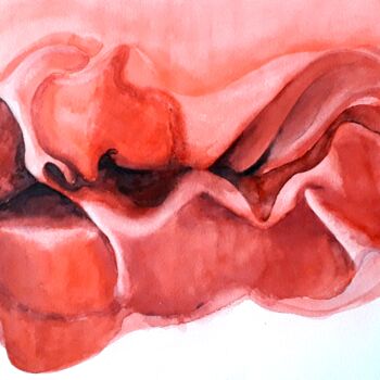 Peinture intitulée "Macron jambon" par Stéphanie Cerdeira, Œuvre d'art originale, Aquarelle