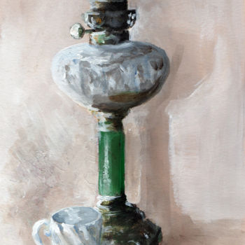 Malarstwo zatytułowany „lampe à huile.jpg” autorstwa Stephanie Criado, Oryginalna praca, Akryl