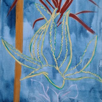 Peinture intitulée "Fleurs du désert n°3" par Stéphanie Debouté, Œuvre d'art originale, Acrylique