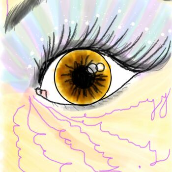 Digital Arts titled "Magic Eye" by Stéphanie Ehrhard Strugala (Stefinfinity), Original Artwork, Digital Painting