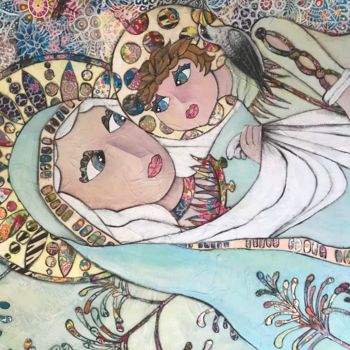 Collages intitulée "Madonne de La Réuni…" par S.Kor, Œuvre d'art originale, Autre