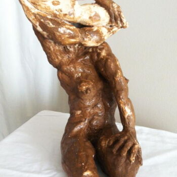 Sculpture titled "femme bouche" by Stéphanie Mélusine, Original Artwork, Clay