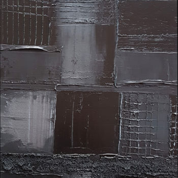 Peinture intitulée "Monochrome Noir 22" par Stéphanie Menard, Œuvre d'art originale, Acrylique