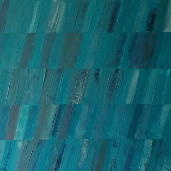 "Monochrome Bleu 2" başlıklı Tablo Stéphanie Menard tarafından, Orijinal sanat, Akrilik Ahşap Sedye çerçevesi üzerine monte…