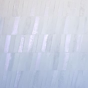 Peinture intitulée "Monochrome Blanc 6" par Stéphanie Menard, Œuvre d'art originale, Acrylique Monté sur Châssis en bois