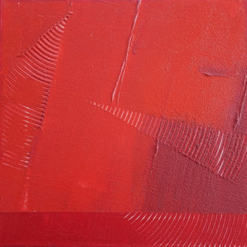 Painting titled "Monochrome Rouge 7" by Stéphanie Menard, Original Artwork, Acrylic Mounted on Wood Stretcher frame