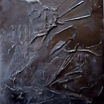 Pittura intitolato "Monochrome Noir 30" da Stéphanie Menard, Opera d'arte originale, Acrilico Montato su Telaio per barella…