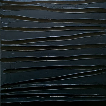 "Monochrome Noir 32" başlıklı Tablo Stéphanie Menard tarafından, Orijinal sanat, Akrilik Ahşap Sedye çerçevesi üzerine monte…