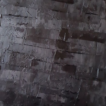 "Monochrome Noir 36" başlıklı Tablo Stéphanie Menard tarafından, Orijinal sanat, Akrilik Ahşap Sedye çerçevesi üzerine monte…